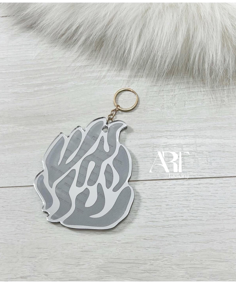 מחזיק מפתחות דו צדדי האש שלי ותפילת הדרך