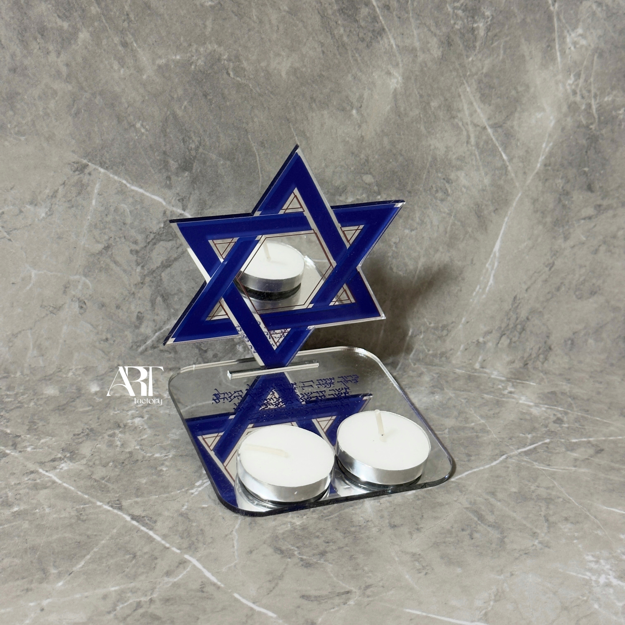 מגשון נרות שבת לאירועים מגן דוד בר מצווה\ברית – תמונה 2