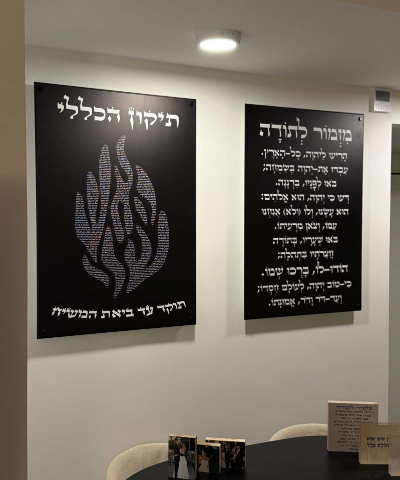 זוג תמונות תיקון הכללי ומזמור לתודה מט רקע שחור