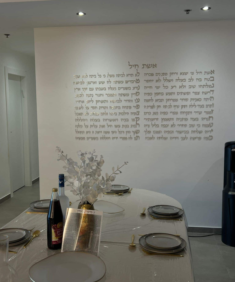 אשת חיל אותיות לקיר