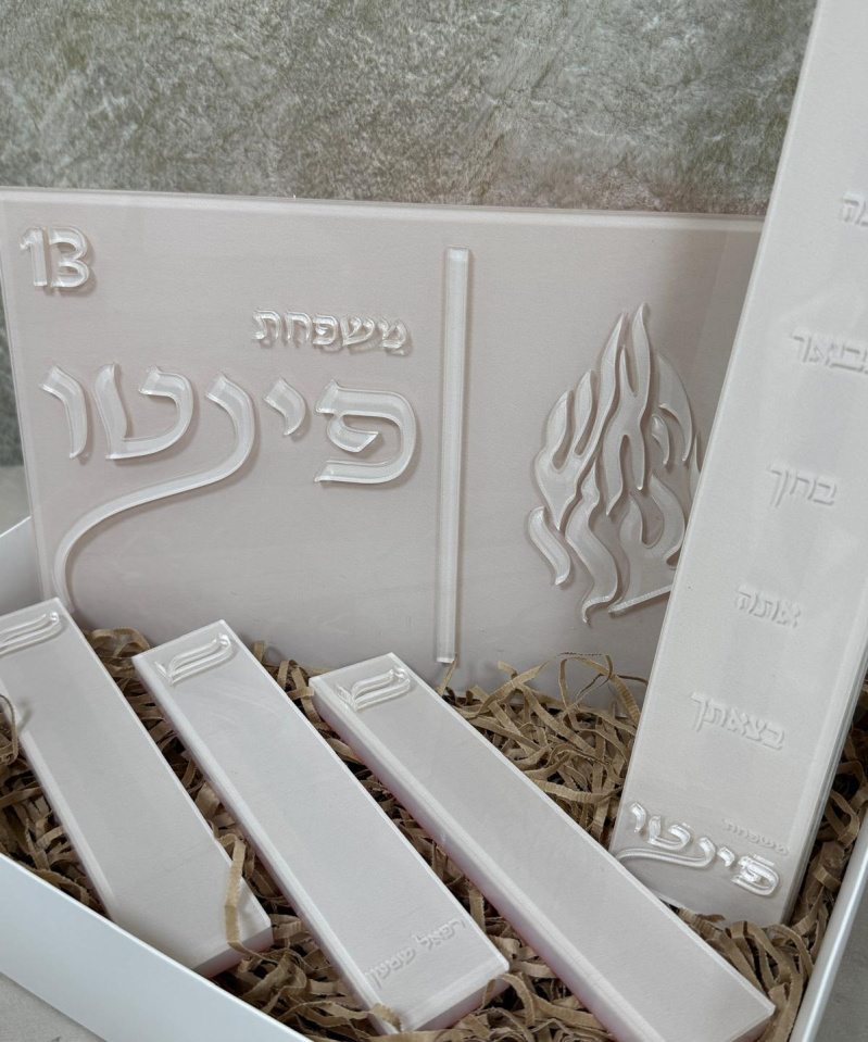 מזוזות דגם: האש שלי אותיות בולטות