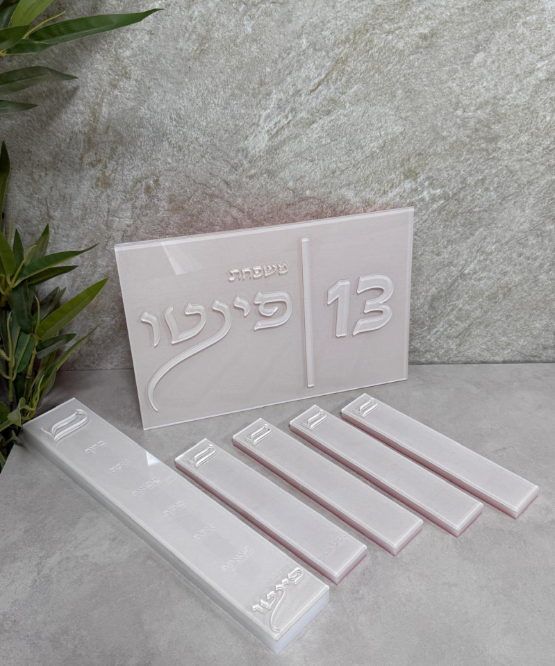 מזוזות דגם: מספר בבית אותיות בולטות