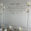 ברכה על קיר אותיות מרחפות